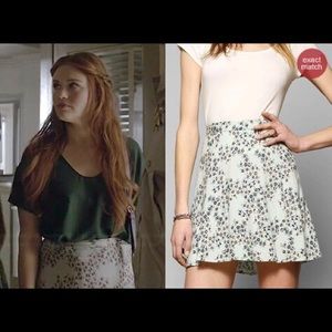 FOUND Kimchi Blue mint floral skirt